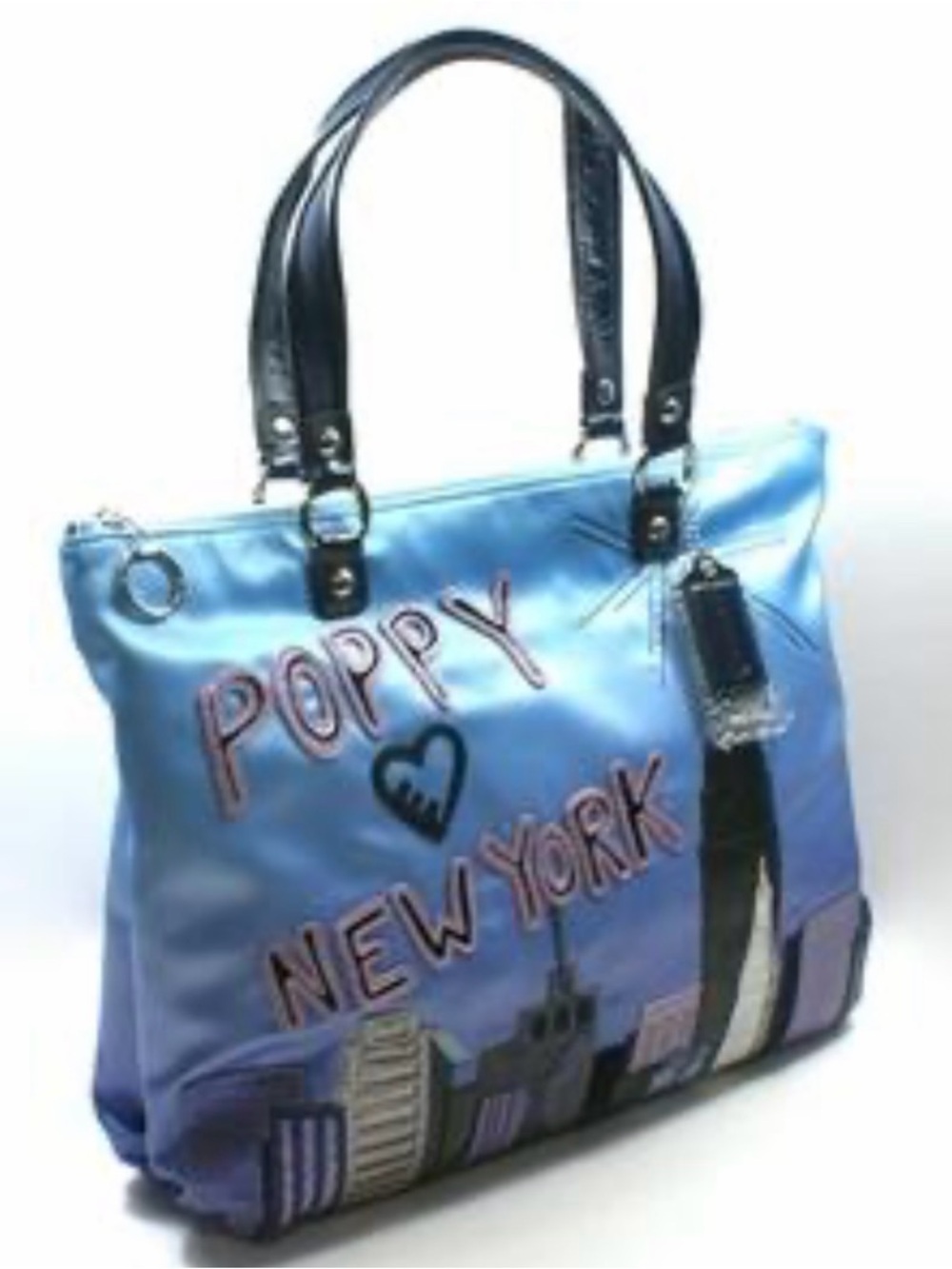 Coach Blue Poppy New York Skyline Tote - Picture 3 of 9